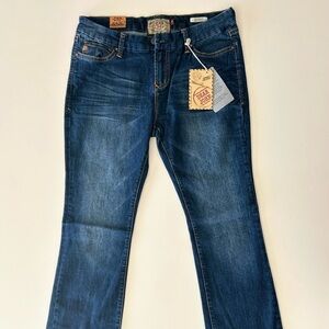 NWT - Dear John Women’s Navy Blue Hybrid Skinny Boot Cut Jeans